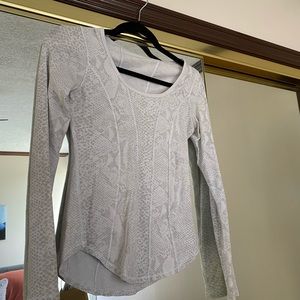 LuluLemon White Long Sleeve Top